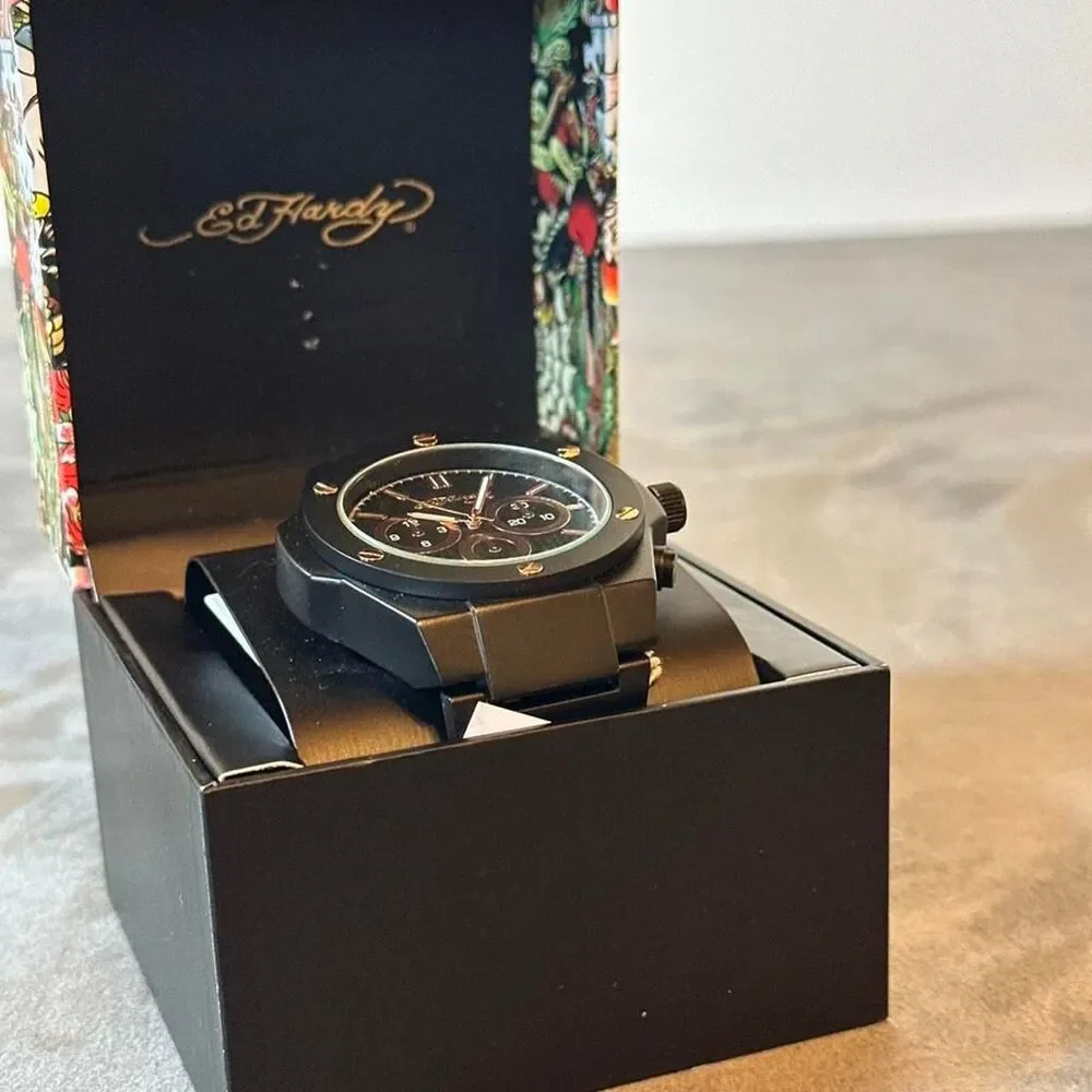 Ed-hardy Women's Black and Brown Watch
